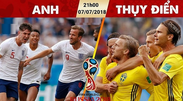 Soi kèo tài xỉu Anh vs Thụy Điển vòng tứ kết World Cup 2018